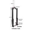 ZECHAO Air Mountain Bike Suspension Fork,26 * 5.0inch Inverted Fork 1-1/2" Disc Brake 15 * 150mm Snow Bike,Electric Bike Rebound Adjust Outdoor view 2