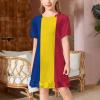 Flag of Chad Girl's Dress Summer Crew Neck Children's T-Shirt Tops Casual Wear 110CM view 2