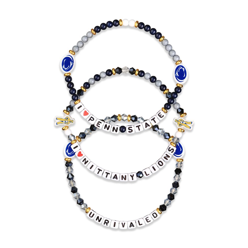 FOCO Penn State Nittany Lions NCAA 3 Pack Team Friendship Bracelet