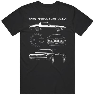 1979 Trans Am Multi View with Tachometer and Model Year T Shirt XL Black