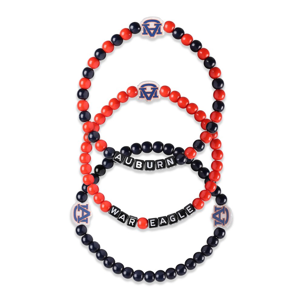 FOCO Auburn Tigers NCAA 3 Pack Beaded Friendship Bracelet