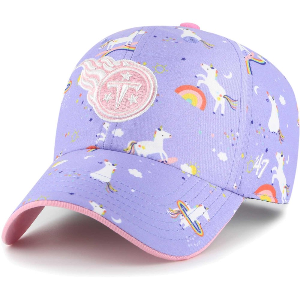 47 Girls Preschool Lavender Tennessee Titans Unicorn Clean Up Adjustable Hat