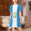 Guatemala Flag Girl's Dress Summer Crew Neck Children's T-Shirt Tops Casual Wear 110CM view 2