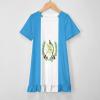 Guatemala Flag Girl's Dress Summer Crew Neck Children's T-Shirt Tops Casual Wear 110CM view 3