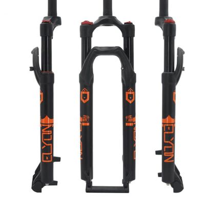 ZECHAO 27.5/29in Mountain Front Suspension Forks,120mm Travel Quick Release Aluminum Alloy Air Supension Front Fork Straight Tube 1-1/8" Outdoor (Color : Black, Size : 27.5inch)