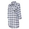 Concepts Sport Women's Charcoal Las Vegas Raiders Sienna Plaid Full-Button Long Sleeve Nightshirt view 2