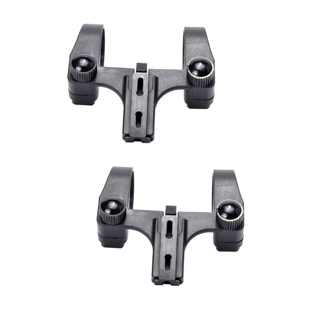 BESPORTBLE 2pcs Lamp Bracket for Bike Headlight Holder Center Mount Skid Design for Mountain and Road Cycling Handlebar Fit Black
