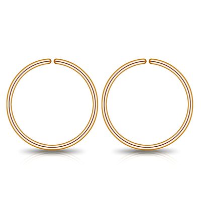 14k Rose Gold Filled Small Hoop Earrings for Women, 11mm 22 Gauge