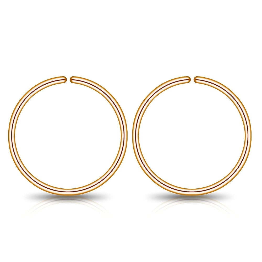 14k Rose Gold Filled Small Hoop Earrings for Women, 11mm 22 Gauge