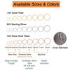 14k Rose Gold Filled Small Hoop Earrings for Women, 11mm 22 Gauge view 4