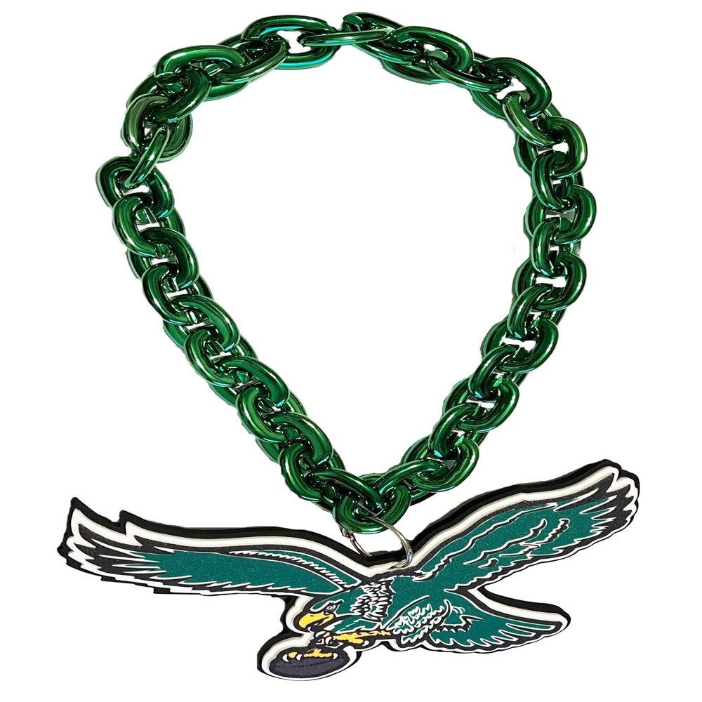 aminco Philadelphia Eagles Throwback Logo NFL Fan Chain, Green