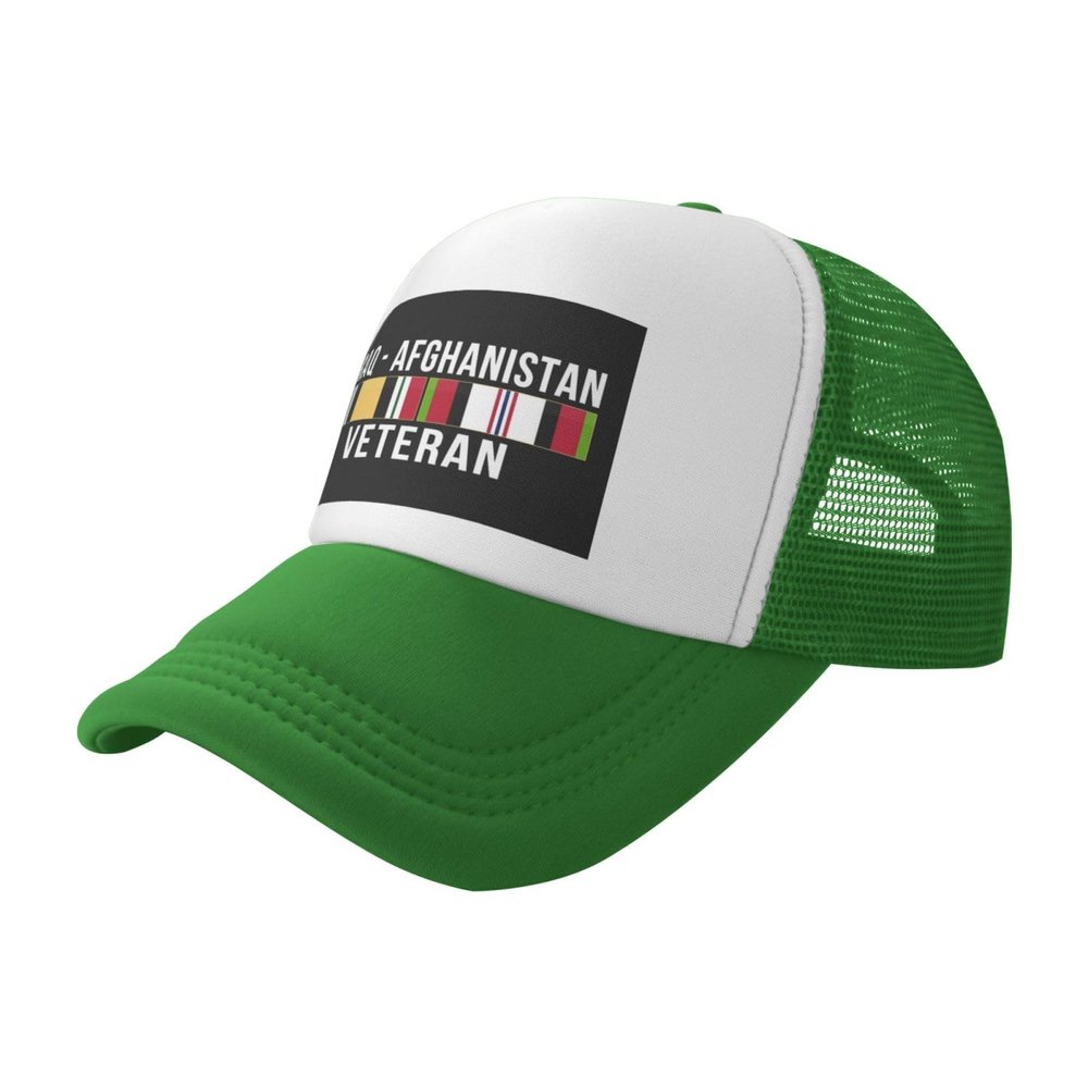 Afghanistan and Iraq Veteran Trucker Hats Sunshade and Sand Proof Durable Made of Polyester
