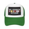 Afghanistan and Iraq Veteran Trucker Hats Sunshade and Sand Proof Durable Made of Polyester view 2