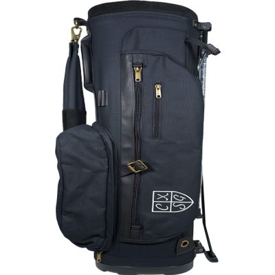 Classic Style Golf Vintage Canvas & Leather Stand Bag Brown/Beige Black