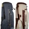 Classic Style Golf Vintage Canvas & Leather Stand Bag Brown/Beige Black view 4