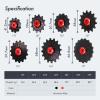 DJC Bike Ceramic Bearing Pulley Wheel 2pcs Guide Roller 11T 12T 13T 14T 15T 16T 17T MTB Road Bike Rear Derailleur for Shimano for Sram Pulley(Black 2pcs 13T) view 2