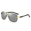 XLUMIO Frame Polarized Sunglasses Photochromic Sunglasses Men Women Chameleon Polarized Sun Glasses UV400,Gold,photochromic,one size view 1
