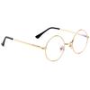 Kursan Round Blue Light Glasses for Women Men Retro Circle Metal Frame Eyeglasses Two Sizes (Gold - 45MM) view 2