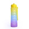 EBayin Simple Folding Cup for Outdoor Travel Portable Sports Bottle Large Capacity High Temperature Resistant Silicone Cup (Yellow blue purple gradient) view 2