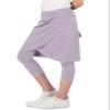 CharmWM Girls High Elastic Waist Capri Pants Kids Cute Active Golf Tennis Skorts Leggings Skirts Trousers Light Purple view 2
