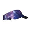Blue & Purple Galaxy Print Adult Sunscreen Visor Cap Sports Adjustable Sun Hat Cap for Beach Pool Golf Tennis Unisex view 2