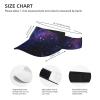 Blue & Purple Galaxy Print Adult Sunscreen Visor Cap Sports Adjustable Sun Hat Cap for Beach Pool Golf Tennis Unisex view 4