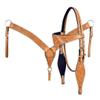 Western Headstall Breast Collar Reins Set Leather Hand Carved Tooled Equestrian Trail Horse Saddle Tack Set Full Cob Pony ST-HTS-078 (Full) view 1