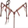 Western Headstall Breast Collar Reins Set Leather Hand Carved Tooled Equestrian Trail Horse Saddle Tack Set Full Cob Pony ST-HTS-063 (Pony) view 1