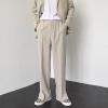 Men Straight Casual Pants Summer Korean Style Baggy Slit Wide Leg Blazer Trousers Male Streetwear s1 Black 31 view 2
