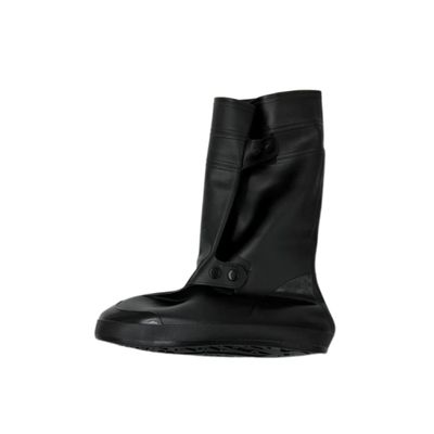 Waterproof Tall Plastic Shoe Covers Size Xxl Black for Winter Snow Defense
