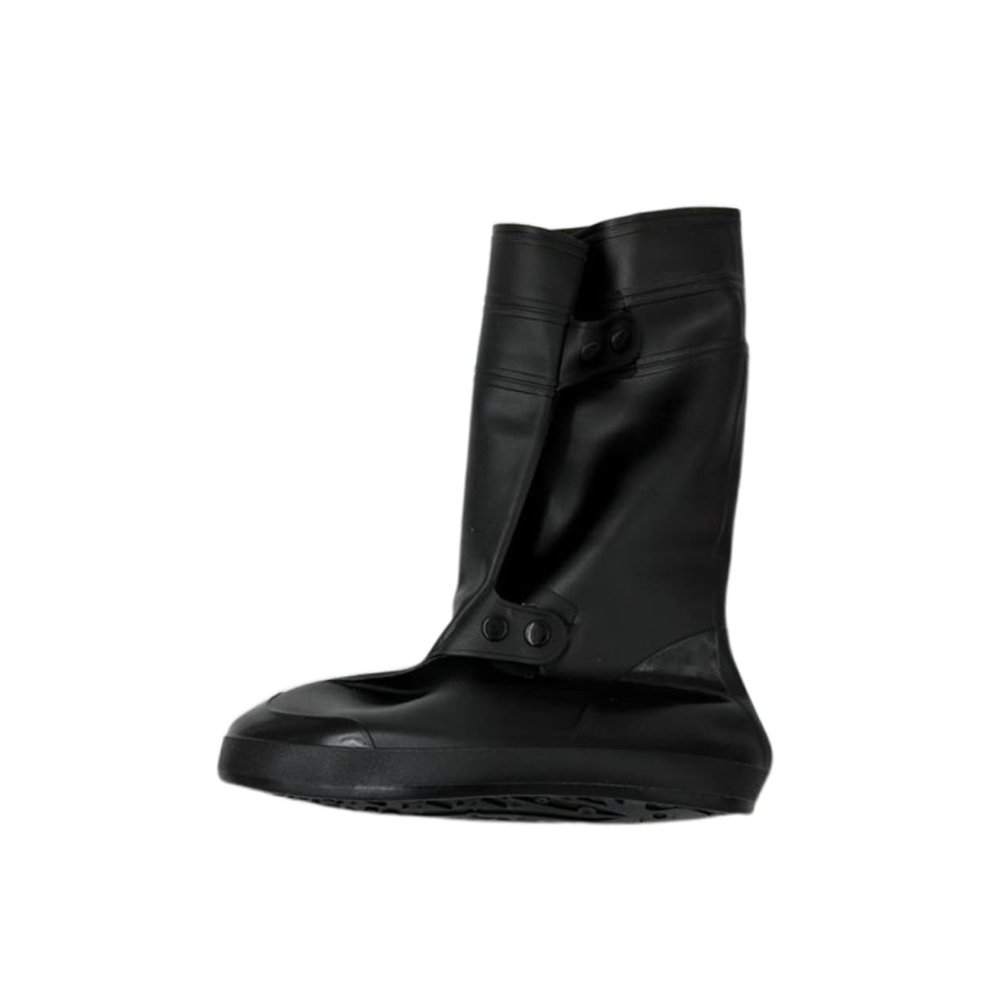 Waterproof Tall Plastic Shoe Covers Size Xxl Black for Winter Snow Defense