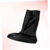 Waterproof Tall Plastic Shoe Covers Size Xxl Black for Winter Snow Defense view 4