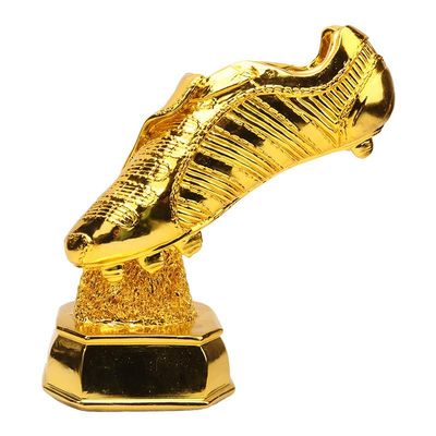 LNGODEHO 24K European Golden Football Boot Replica Trophy Champion Top Shooter Award Cup Statue Fans Souvenir Cup for School Tournament (Ball Kicking)
