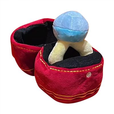 TOPINCN Valentine Gift Ring Box Plush Toy Love Ring Box Case Organizers Valentine Day Marriage Proposal Wedding Anniversary Creative Gift