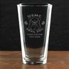 7.62 Design U.S. Marine Corps Bulldog Personalized 16 oz. Pint Glass view 2