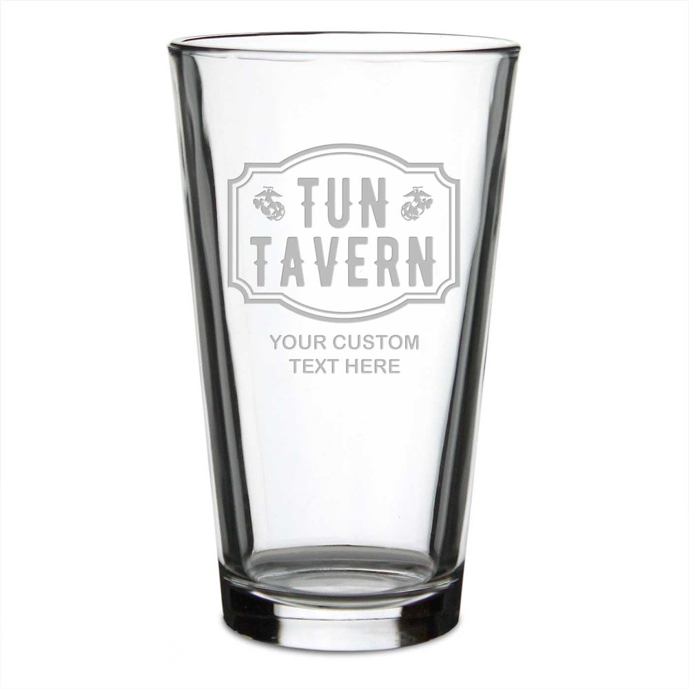 7.62 Design U.S. Marine Corps Tun Tavern Personalized 16 oz. Pint Glass
