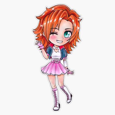 Nora Valkyrie Chibi Bumper Sticker Vinyl Decal 5"