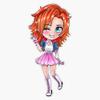 Nora Valkyrie Chibi Bumper Sticker Vinyl Decal 5" view 1