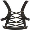 BOXED Black Stretchy Body Harness w/Gold Hardware (Queen) view 1