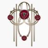 Art Nouveau Rose Gold Bumper Sticker Vinyl Decal 5" view 1