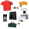12 Pcs Referee Soccer Package Kit Men Jersey Ref Shirt Linesman Flags, Whistle Soccer Cards Sport Soccer Accessory for Adult Teenager (Adult X-Small, Red) view 1