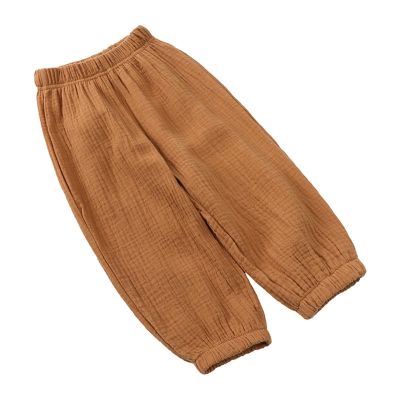 Baby Girl Pants Toddler Baby Girls Solid Color Cotton Linen Pants Summer Outdoor Casual (Yellow, 18-24 Months)