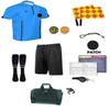 12 Pcs Referee Soccer Package Kit Men Jersey Ref Shirt Linesman Flags, Whistle Soccer Cards Sport Soccer Accessory for Adult Teenager (Adult Small, Blue) view 1