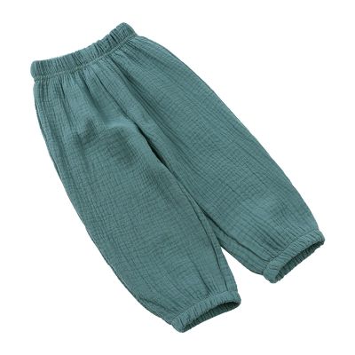 Baby Girl Pants Toddler Baby Girls Solid Color Cotton Linen Pants Summer Outdoor Casual (Dark Blue, 5-6 Years)