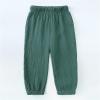Baby Girl Pants Toddler Baby Girls Solid Color Cotton Linen Pants Summer Outdoor Casual (Dark Blue, 5-6 Years) view 2