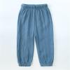 Baby Girl Pants Toddler Baby Girls Solid Color Cotton Linen Pants Summer Outdoor Casual Fashionable (Blue, 6-7 Years) view 2