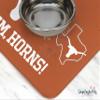 Texas Longhorns Officially Licensed Food and Water Mat for Dogs and Cats | 18" x 29" | Non-Slip | Water-Proof view 3