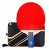 DUDSME Ping Pong Paddle Table Tennis Bat 3 Star Arc Circle Fast Attack Racket Comfortable Handle with Excellent Speed Spin and Control/A/Short Handle view 1
