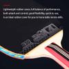DUDSME Ping Pong Paddle Table Tennis Bat 1 Star Defensive 5-Ply Pure Wood Professional Racket Suitable for Beginner Training with Carry Bag/A/Short Handle view 4