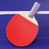 DUDSME Ping Pong Paddle Table Tennis Bat 2 Star Fitness Finished Racket for Elementary School Student Beginner 7-Ply Pure Wood Bottom Plate/A/Short Handle view 2